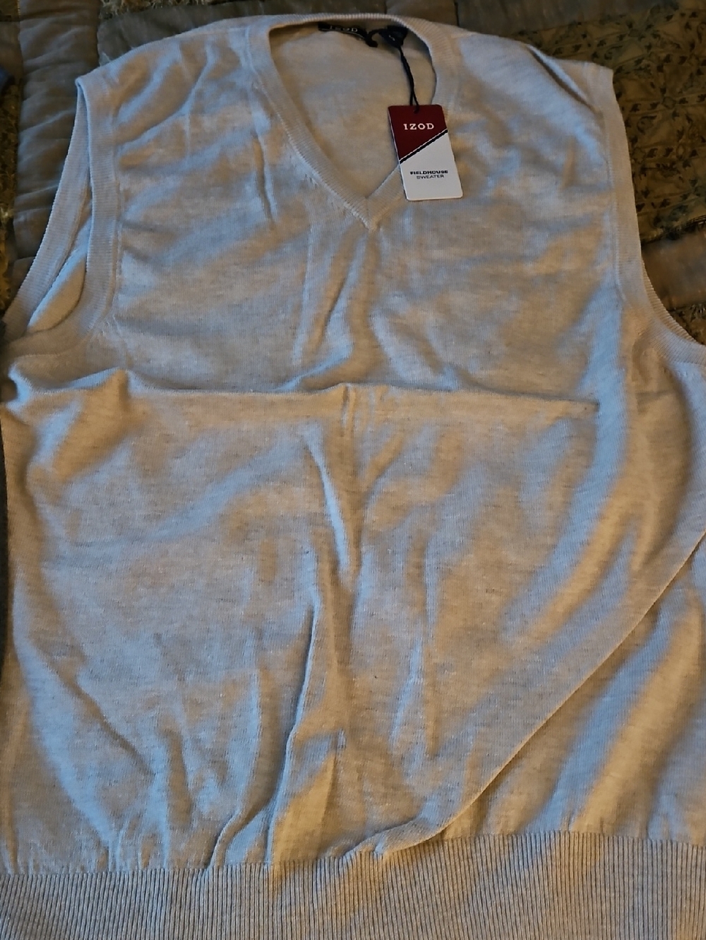 Lot Of 3-Izod Sweater Vest.Light Khaki & Gray & Ocean.NEW w/TAGS!!!